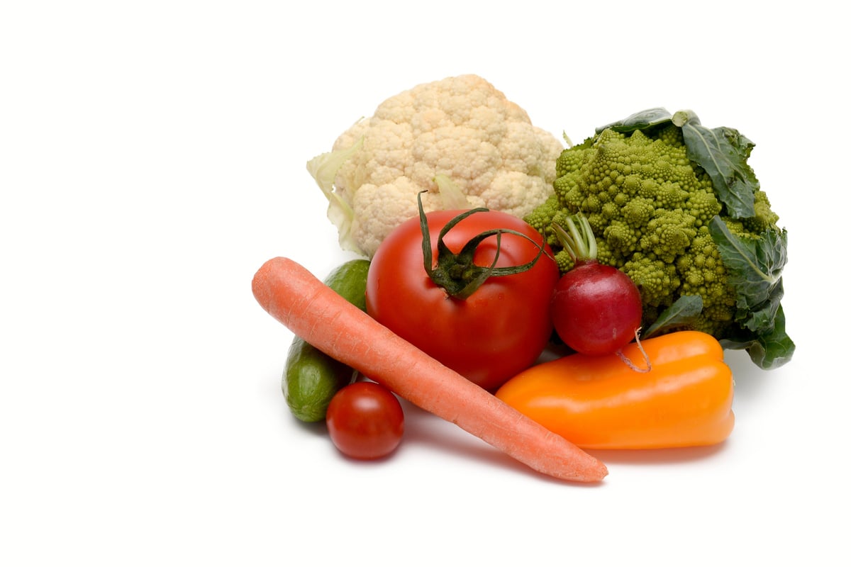 Vegetables On White Background